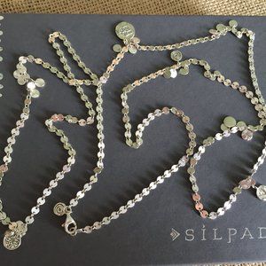 RARE Silpada Shimmer Confetti Cha Cha Long .925 Sterling Silver Necklace Vintage